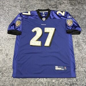 Reebok NFL On Field Baltimore Ravens Ray Rice Jersey Size 54 Purple Stitched